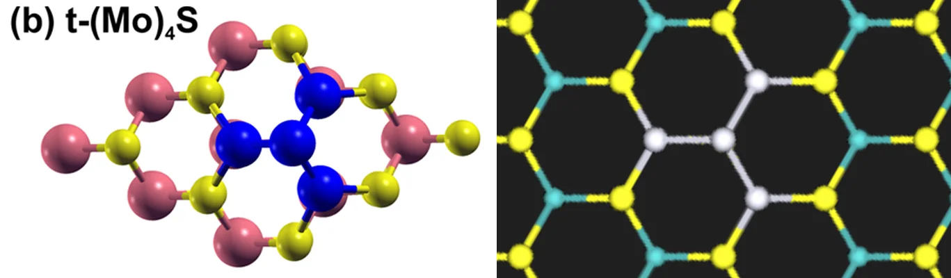 Pt₄ on MoS₂ from the manuscript and the structure notebook