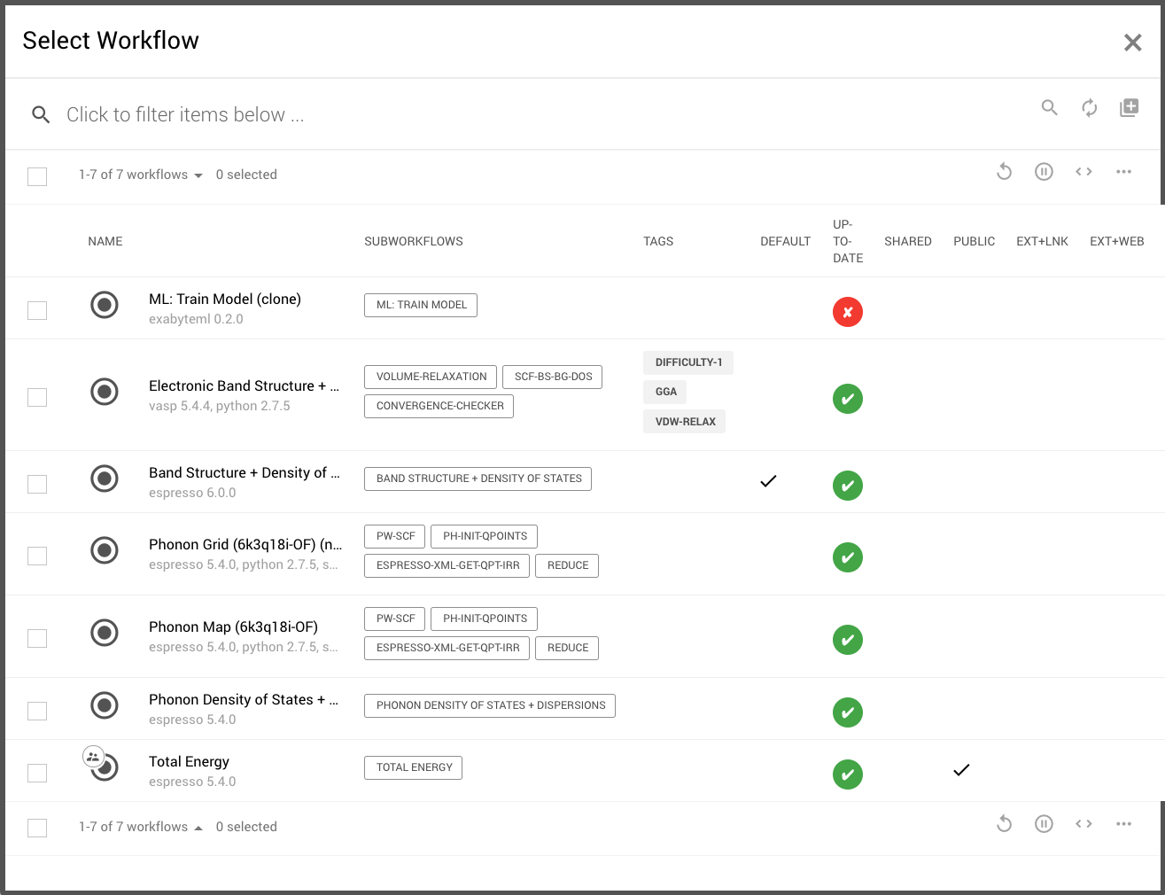 Select Workflow